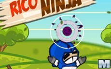 O tiro ricocheteante do ninja