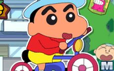 Shin Chan Rides Bike